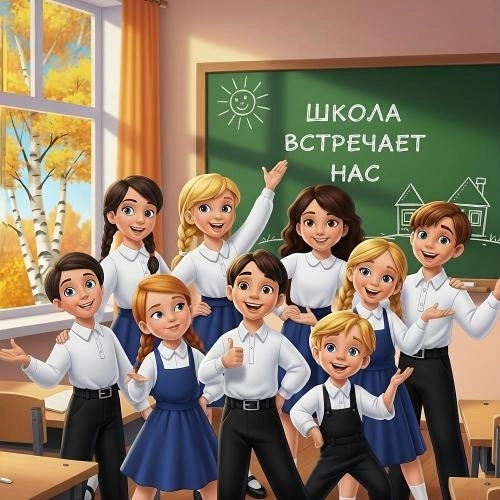 Школа встречает нас