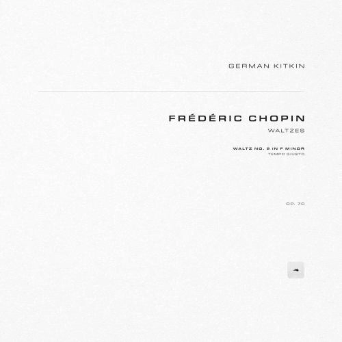 Waltzes, Op. 70- No. 2 in F Minor. Tempo giusto