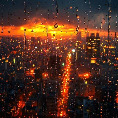 Капли дождя